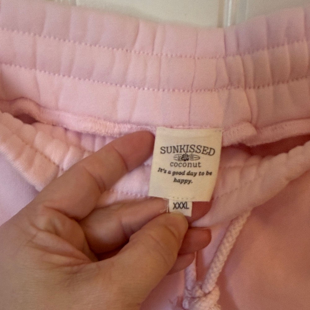 Sunkissed Coconut Women's Pink Jogger Pants - Picture 2 of 9